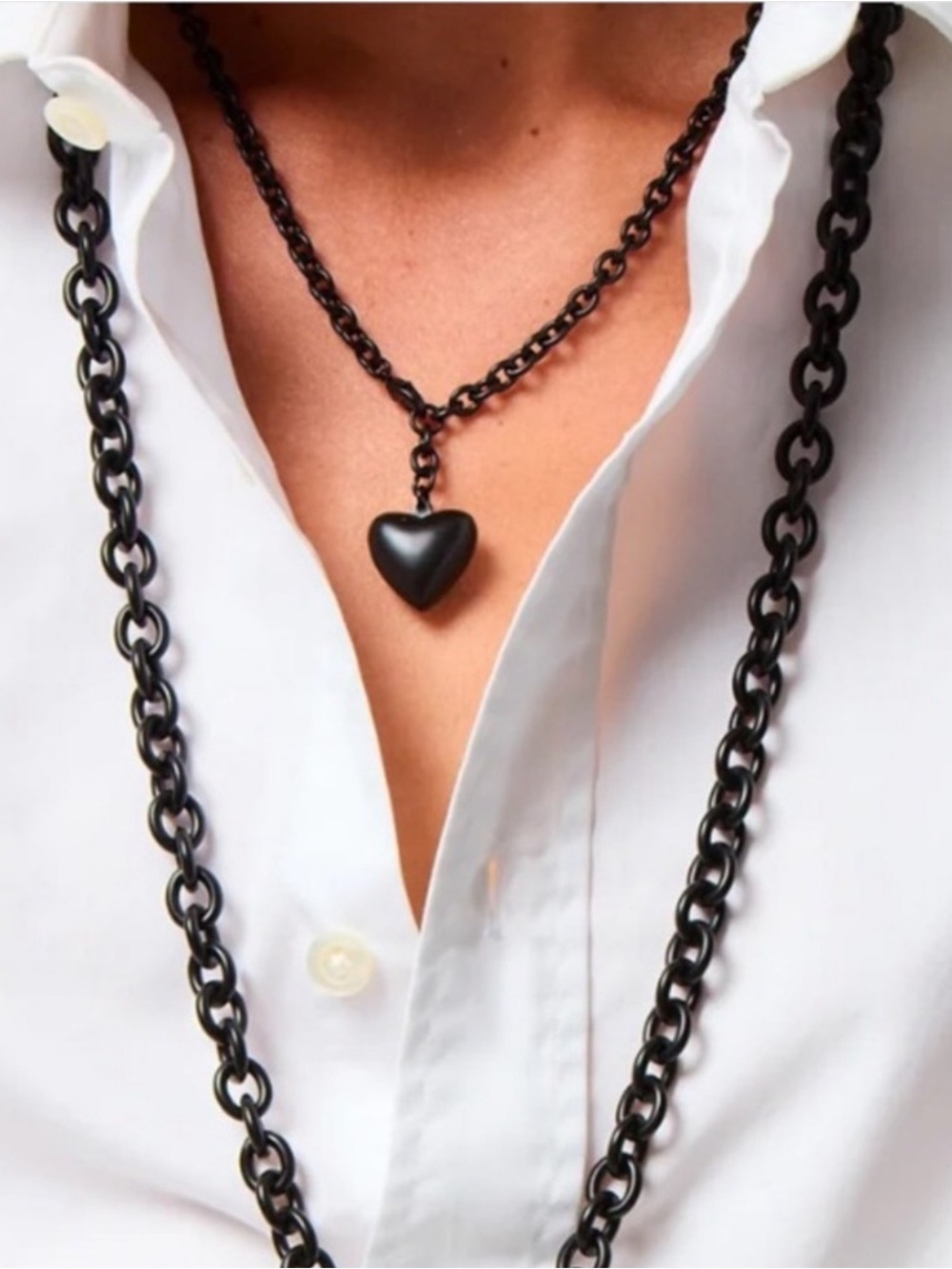 NWOT Roxanne Assoulin The Mini Puffy Heart Necklaces